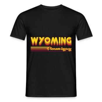 cool Wyoming États-Unis États design - T-shirt homme - noir - Devant - AI Model Male 178 light (178cm)