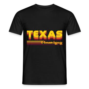 cool Texas USA states design - Men's T-Shirt - black - Front - AI Model Male 178 light (178cm)