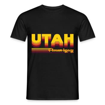 cool Utah États-Unis États design - T-shirt homme - noir - Devant - AI Model Male 178 light (178cm)