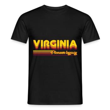 cool Virginie États-Unis États design - T-shirt homme - noir - Devant - AI Model Male 178 light (178cm)