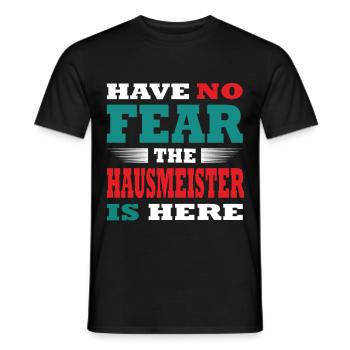 N’ayez crainte, le Hausmeister est là Tenue - T-shirt homme - noir - Devant - AI Model Male 178 light (178cm)