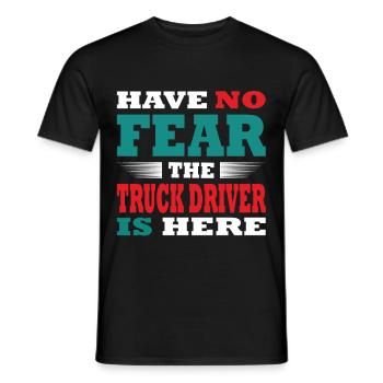 N’ayez crainte, le LKW Fahrer est là Tenue - T-shirt homme - noir - Devant - AI Model Male 178 light (178cm)