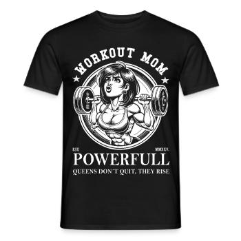 Workout Mom – Design for the Fitness Mom - Men's T-Shirt - black - Front - AI Model Male 178 light (178cm)