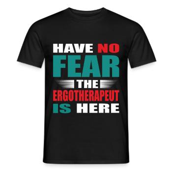 N’ayez crainte, l’ergothérapeute est là Tenue - T-shirt homme - noir - Devant - AI Model Male 178 light (178cm)