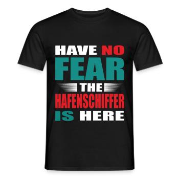 N’ayez crainte, le Hafenschiffer est là Tenue - T-shirt homme - noir - Devant - AI Model Male 178 light (178cm)