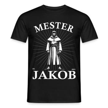 Meister Jakob Design – Kinderlied mit Herz - Männer T-Shirt - Schwarz - Vorne - AI Model Male 178 light (178cm)