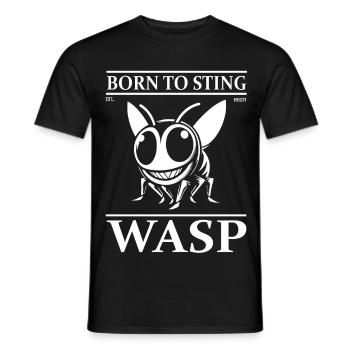 Schräge Wespe Design – Frech und auffällig - Männer T-Shirt - Schwarz - Vorne - AI Model Male 178 light (178cm)