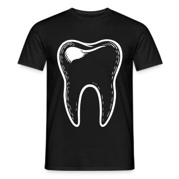 Molenzahn Design – Sourire avec mordant - T-shirt homme - noir - Devant - AI Model Male 178 light (178cm)