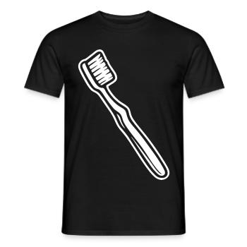 Toothbrush Design – Clean & Fun - Men's T-Shirt - black - Front - AI Model Male 178 light (178cm)