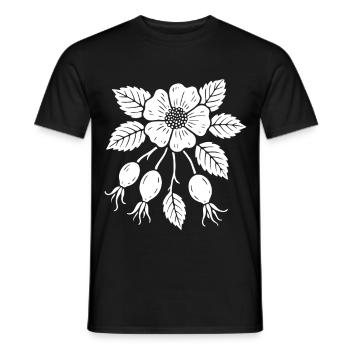 Rosehip Design – Natural & Fruity - Men's T-Shirt - black - Front - AI Model Male 178 light (178cm)
