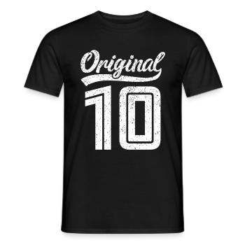 2010 Original 10 born 2010 - Men's T-Shirt - black - Front - AI Model Male 178 light (178cm)
