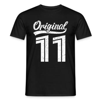 2011 Original 11 born 2011 - Men's T-Shirt - black - Front - AI Model Male 178 light (178cm)