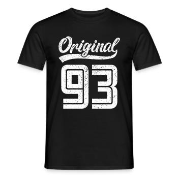 1993 Original 93 Né en 1993 - T-shirt homme - noir - Devant - AI Model Male 178 light (178cm)