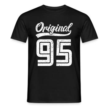 1995 Original 95 born 1995 - Men's T-Shirt - black - Front - AI Model Male 178 light (178cm)