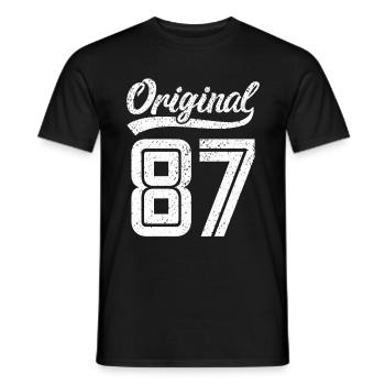 1987 Original 87 Né en 1987 - T-shirt homme - noir - Devant - AI Model Male 178 light (178cm)