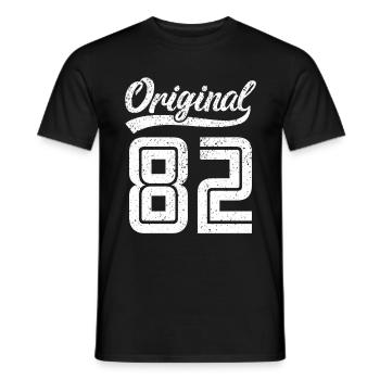 1982 Original 82 born 1982 - Men's T-Shirt - black - Front - AI Model Male 178 light (178cm)