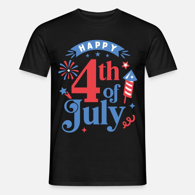 Frohen 4. Juli - Männer T-Shirt - Schwarz