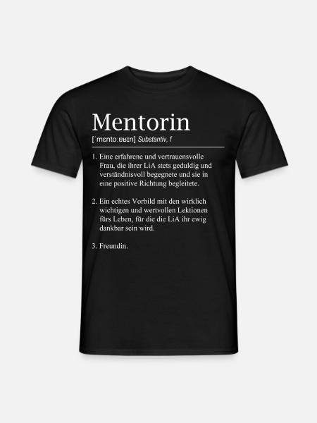 Mentorin LiA Definition Lehrerin - Männer T-Shirt - Schwarz