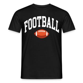 Football - Männer T-Shirt - Schwarz - Vorne - AI Model Male 178 light (178cm)