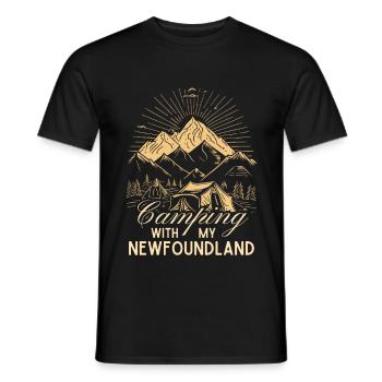 Newfoundland Camping Hiking Outdoor - Men's T-Shirt - black - Front - AI Model Male 178 light (178cm)