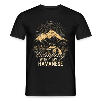 Havanais Camping Randonnée Plein air - T-shirt homme - noir - Devant - AI Model Male 178 light (178cm)
