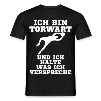 Gardien de but Football - T-shirt homme - noir - Devant - AI Model Male 178 light (178cm)