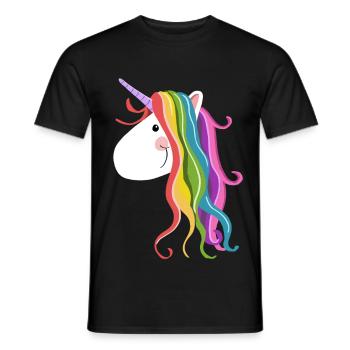 Licorne mignonne - licornes - licorne - licornes - T-shirt homme - noir - Devant - AI Model Male 178 light (178cm)