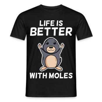 mole - Men's T-Shirt - black - Front - AI Model Male 178 light (178cm)
