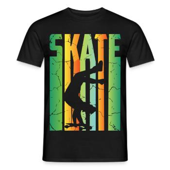 Skateboard Rider - Men's T-Shirt - black - Front - AI Model Male 178 light (178cm)