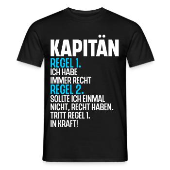 Kapitän Boot Schiff Segeln Segler Segelboot - Männer T-Shirt - Schwarz - Vorne - AI Model Male 178 light (178cm)