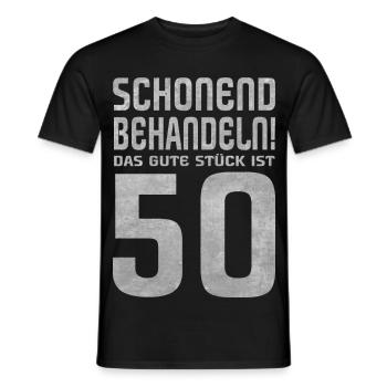 50er Geburtstag Das gute Stück - Männer T-Shirt - Schwarz - Vorne - AI Model Male 178 light (178cm)