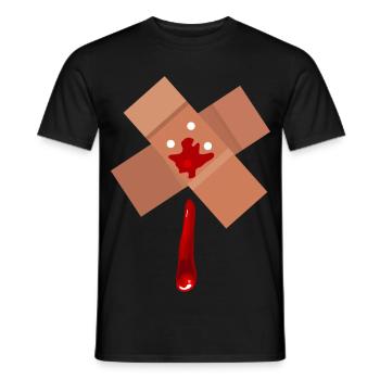 Wounded - Men's T-Shirt - black - Front - AI Model Male 178 light (178cm)