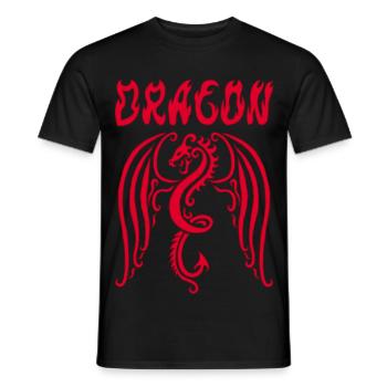 Red Dragon - Men's T-Shirt - black - Front - AI Model Male 178 light (178cm)