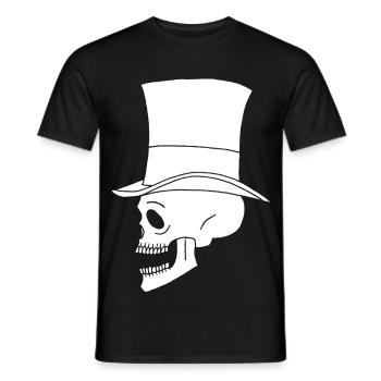 Vintage Weißer Totenkopf - Männer T-Shirt - Schwarz - Vorne - AI Model Male 178 light (178cm)