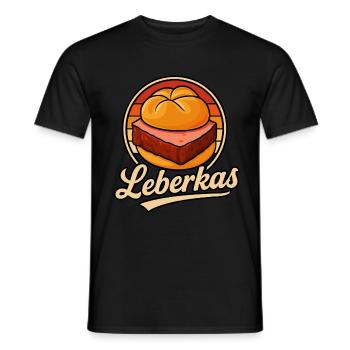 Leberkäse Leberkas Retro Geschenk - Männer T-Shirt - Schwarz - Vorne - AI Model Male 178 light (178cm)