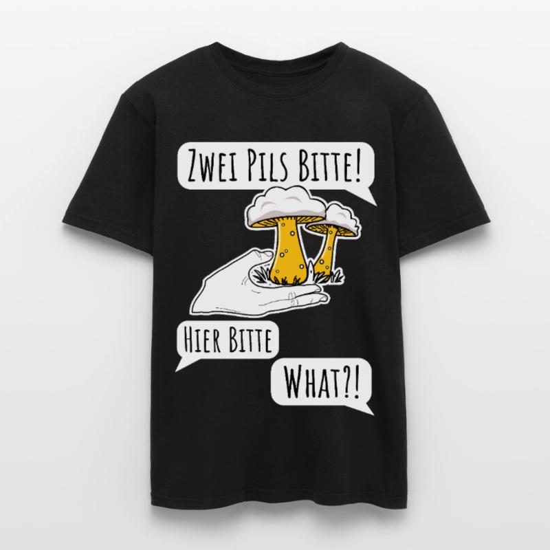 Bier bestellen ist nicht einfach! Pils oder Pilz? Männer T-Shirt