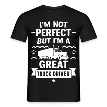 Super LKW Fahrer Trucker - Männer T-Shirt - Schwarz - Vorne - AI Model Male 178 light (178cm)