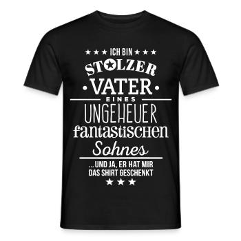 Papa fier cadeau de Noël Papa d’anniversaire - T-shirt homme - noir - Devant - AI Model Male 178 light (178cm)