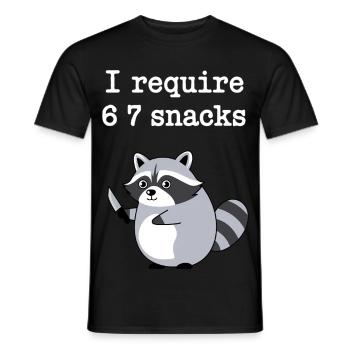 6-7 Refroidisseur de mèmes Internet 6 7 Raton laveur - T-shirt homme - noir - Devant - AI Model Male 178 light (178cm)
