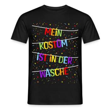 Mon costume est dans la blanchisserie Carnaval Carnaval - T-shirt homme - noir - Devant - AI Model Male 178 light (178cm)