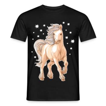 Cheval Poney - T-shirt homme - noir - Devant - AI Model Male 178 light (178cm)
