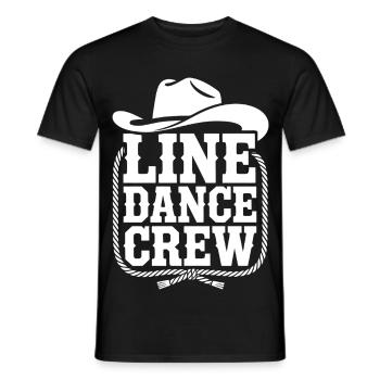 Line Dance Crew Western Logo - Männer T-Shirt - Schwarz - Vorne - AI Model Male 178 light (178cm)