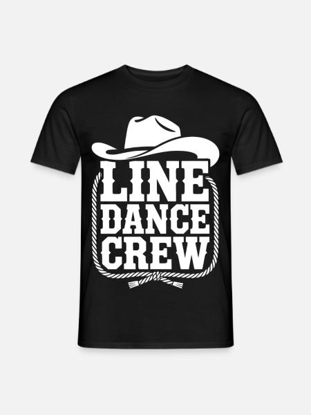 Line Dance Crew Western Logo - Männer T-Shirt - Schwarz