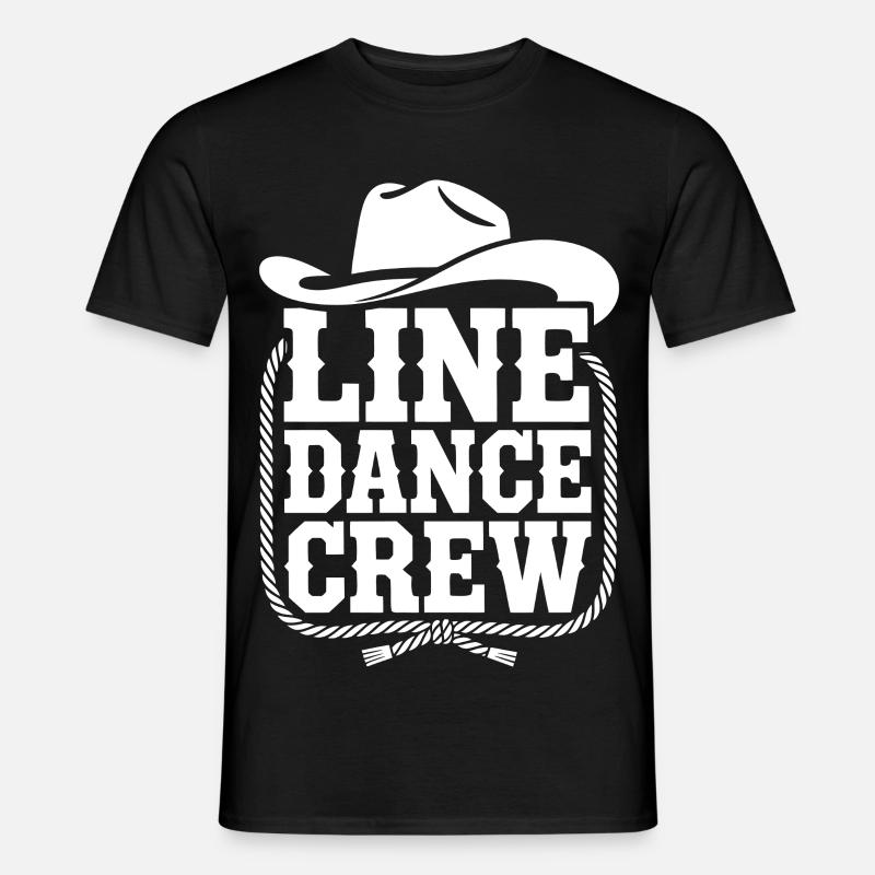 Line Dance Crew Western Logo - Männer T-Shirt - Schwarz