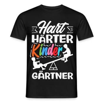 Hart Härter Kindergärtner Erzieher Kita Spruch - Männer T-Shirt - Schwarz - Vorne - AI Model Male 178 light (178cm)