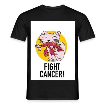 Katzenheld gegen Krebs mit Hummer - Männer T-Shirt - Schwarz - Vorne - AI Model Male 178 light (178cm)