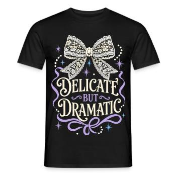 Delicate But Dramatic Bow - Men's T-Shirt - black - Front - AI Model Male 178 light (178cm)