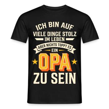 Stolzer Opa - Nichts toppt es ein Opa zu sein - Männer T-Shirt - Schwarz - Vorne - AI Model Male 178 light (178cm)