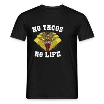 Mexico No Tacos No Life - Men's T-Shirt - black - Front - AI Model Male 178 light (178cm)