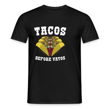 Tacos mexicains avant Vatos - T-shirt homme - noir - Devant - AI Model Male 178 light (178cm)